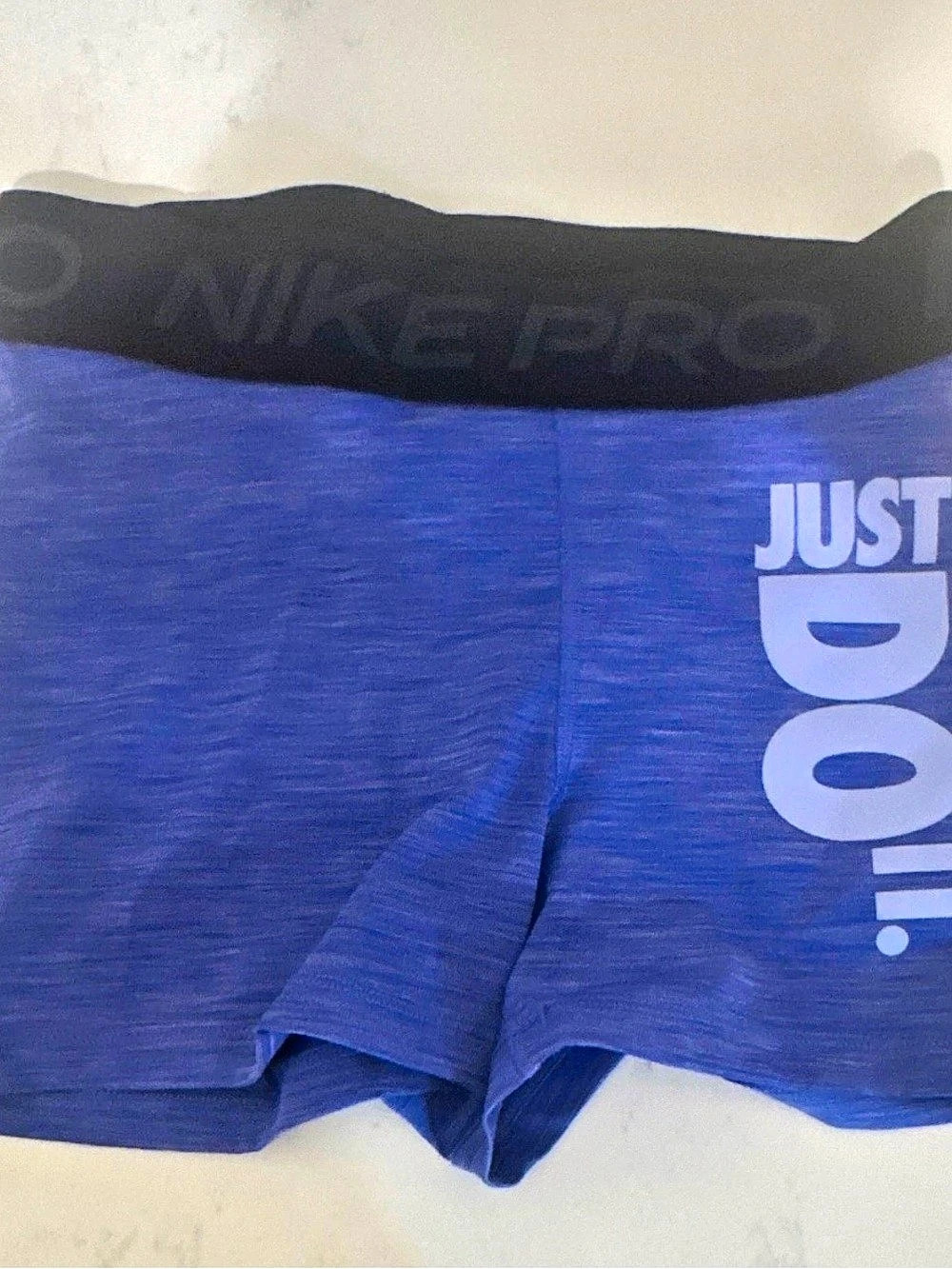 Nike Nike Pro Dri-FIT Athletic Shorts Blue & Purple Medium